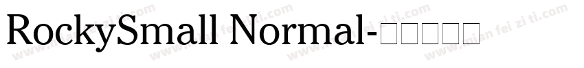 RockySmall Normal字体转换